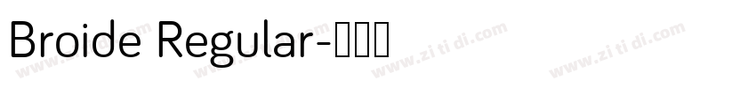 Broide Regular字体转换
